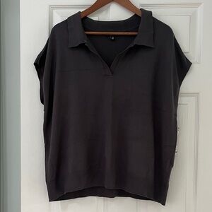 DKNY Charcoal Women's Sweater Blouse